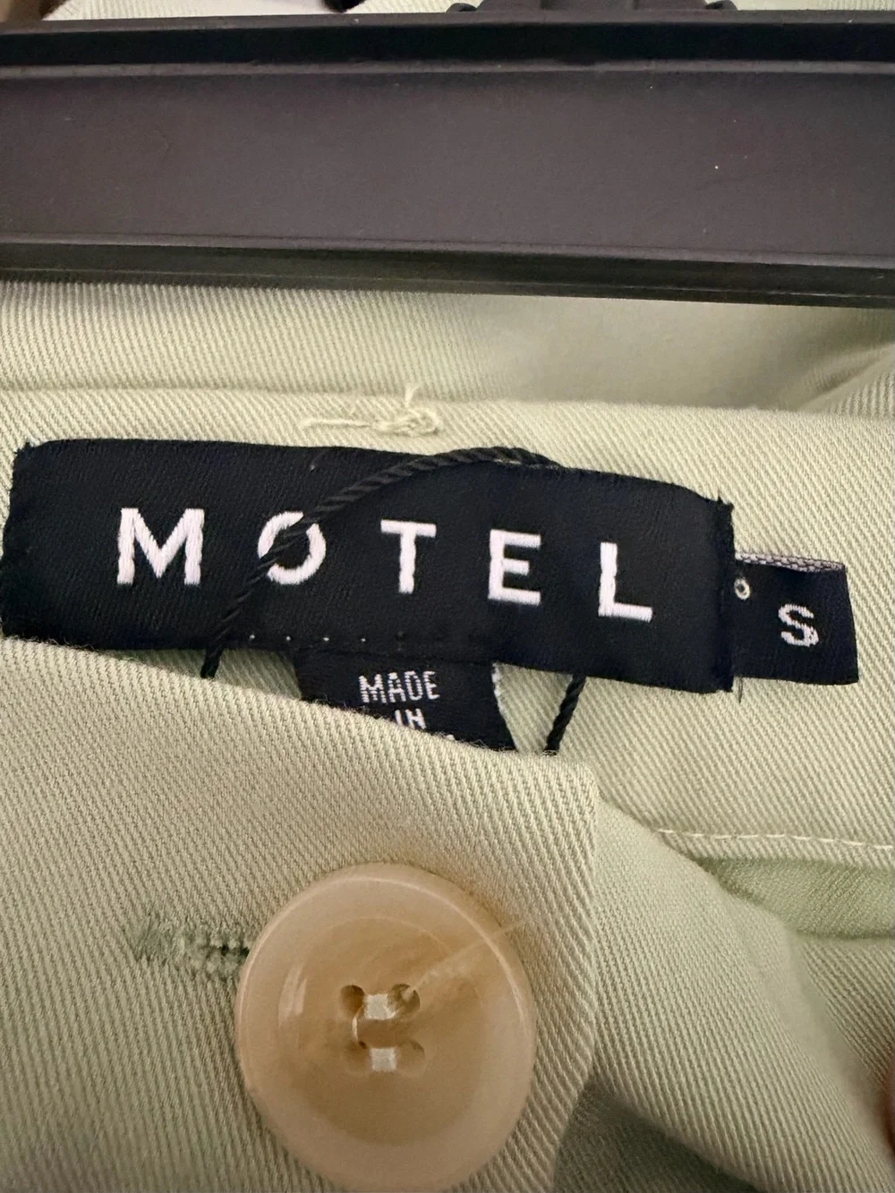 Motel Abba Trouser In Sage Size Small Straight Leg High Waist Career Wear NWT